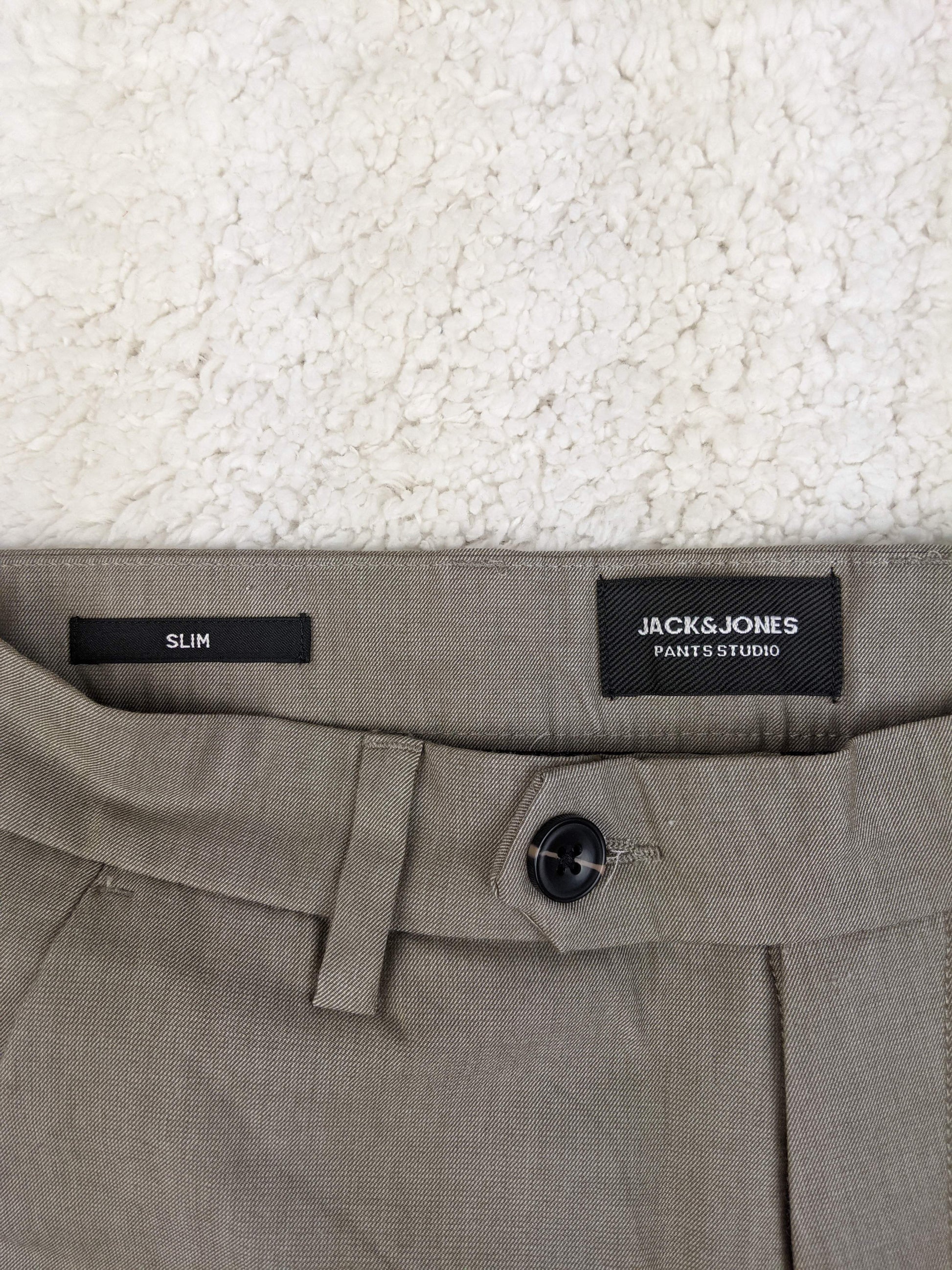 Close-up of Jack & Jones pants label