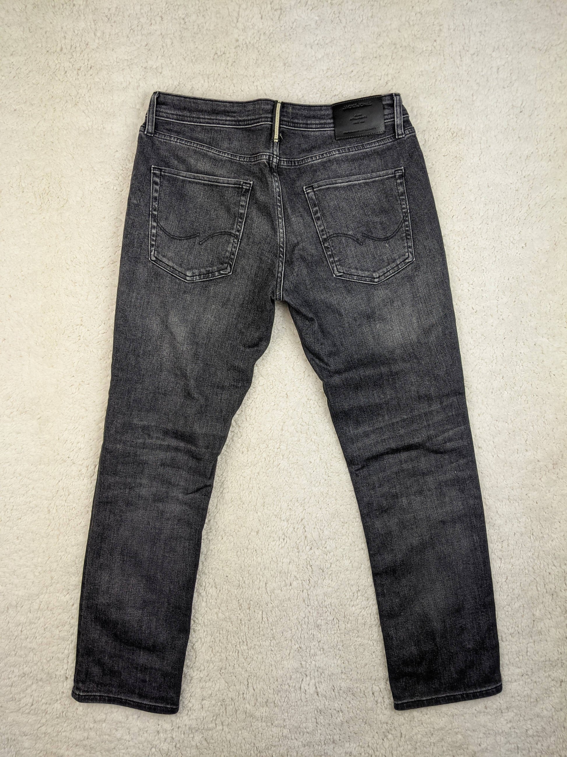 Back view of grey Jack & Jones jeans