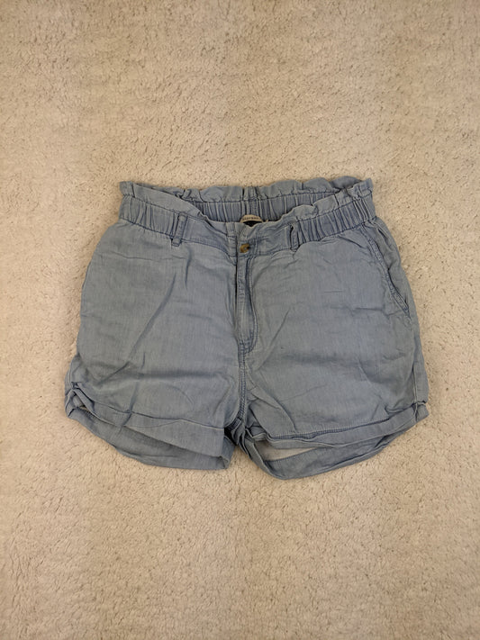 Front view of light blue shorts