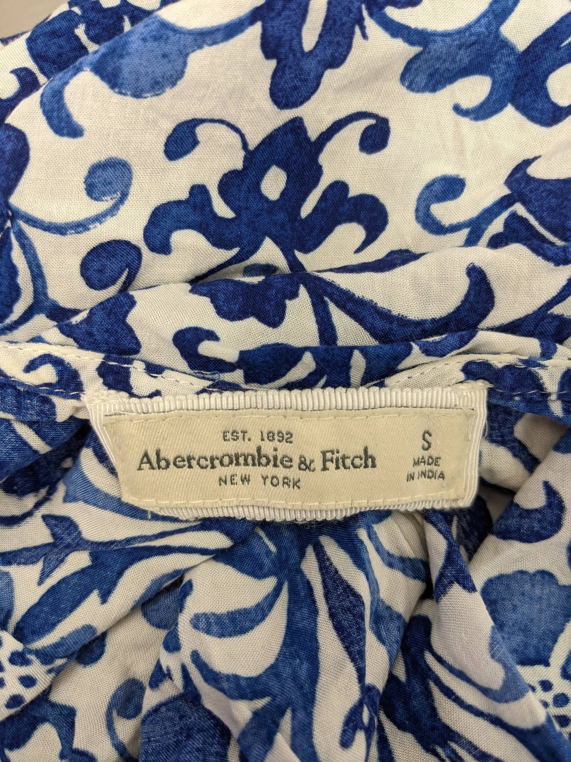 Close-up of Abercrombie & Fitch label on camisole