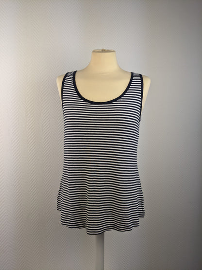 Front view of Banana Republic striped tank top