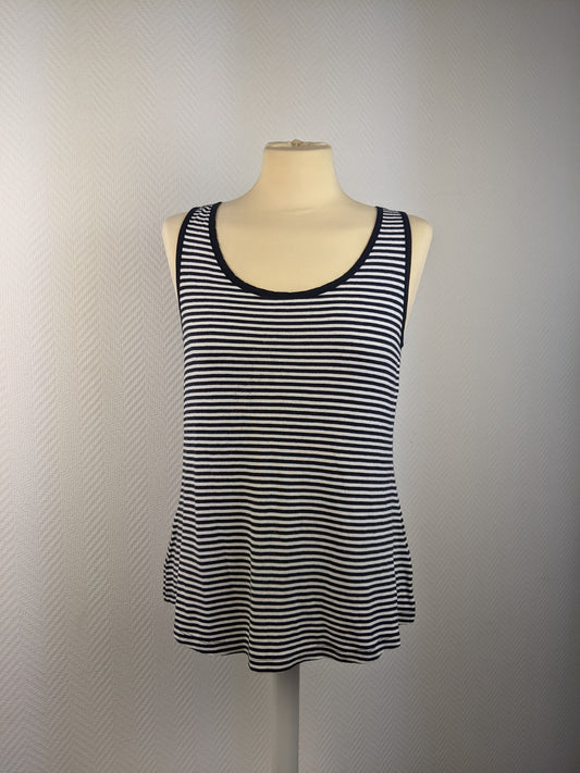 Front view of Banana Republic striped tank top