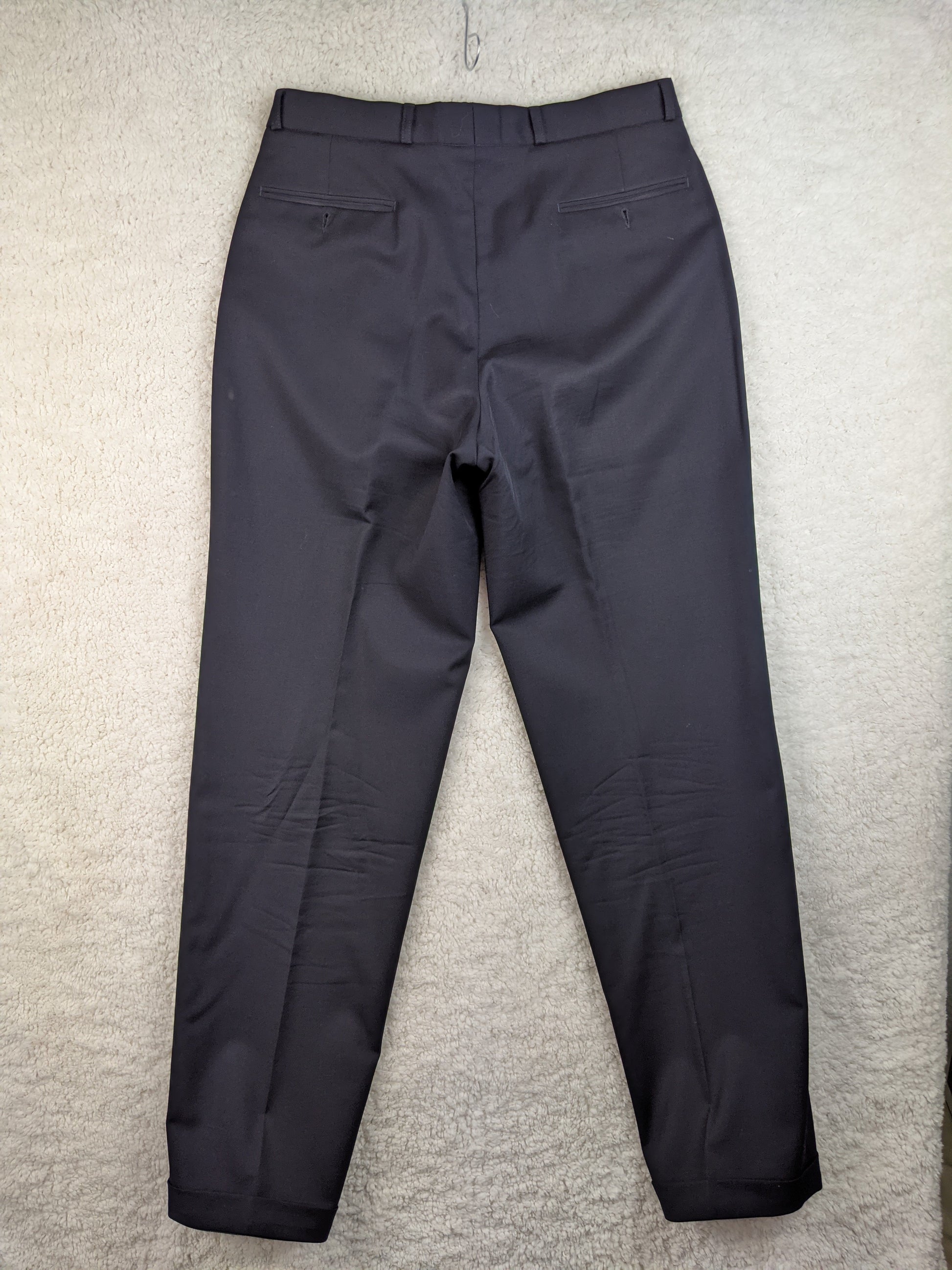 Black formal pants back view