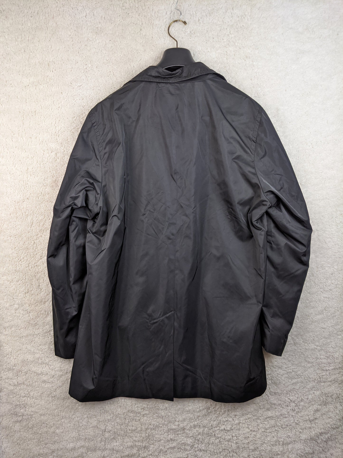 Black Hugo Boss coat back view
