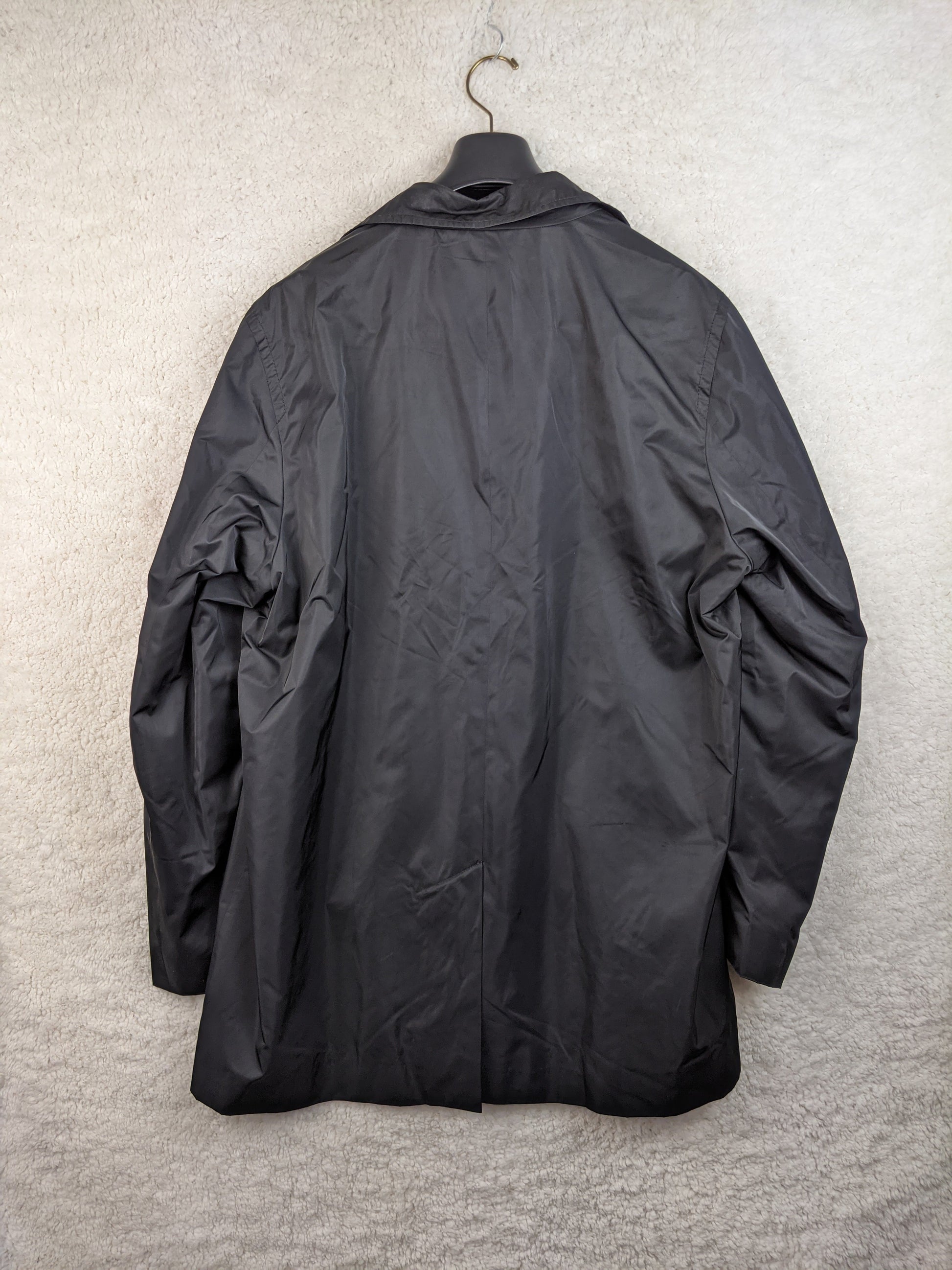 Black Hugo Boss coat back view