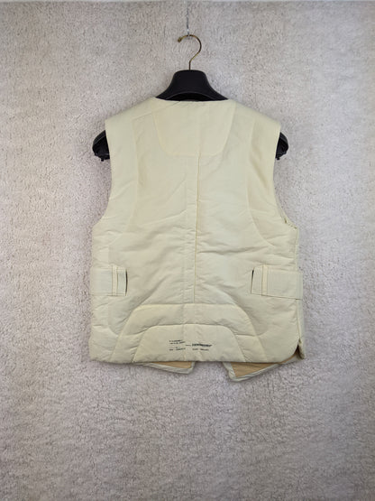 Back view of cream Jordan padded vest