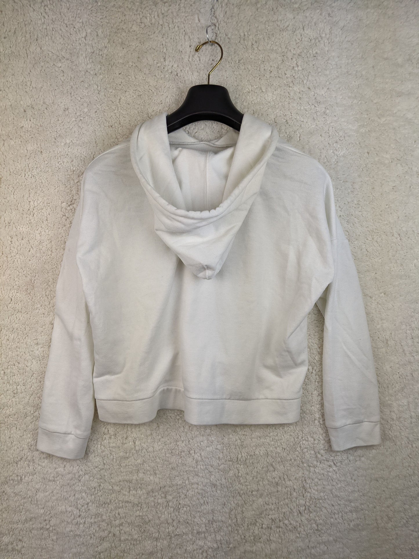 Back view of Levi's white hoodie