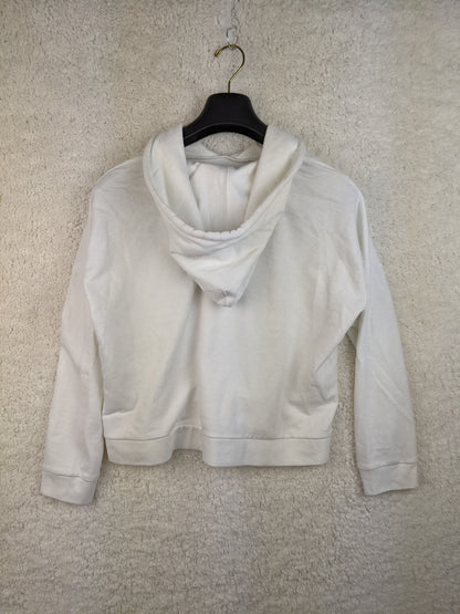 Back view of Levi's white hoodie