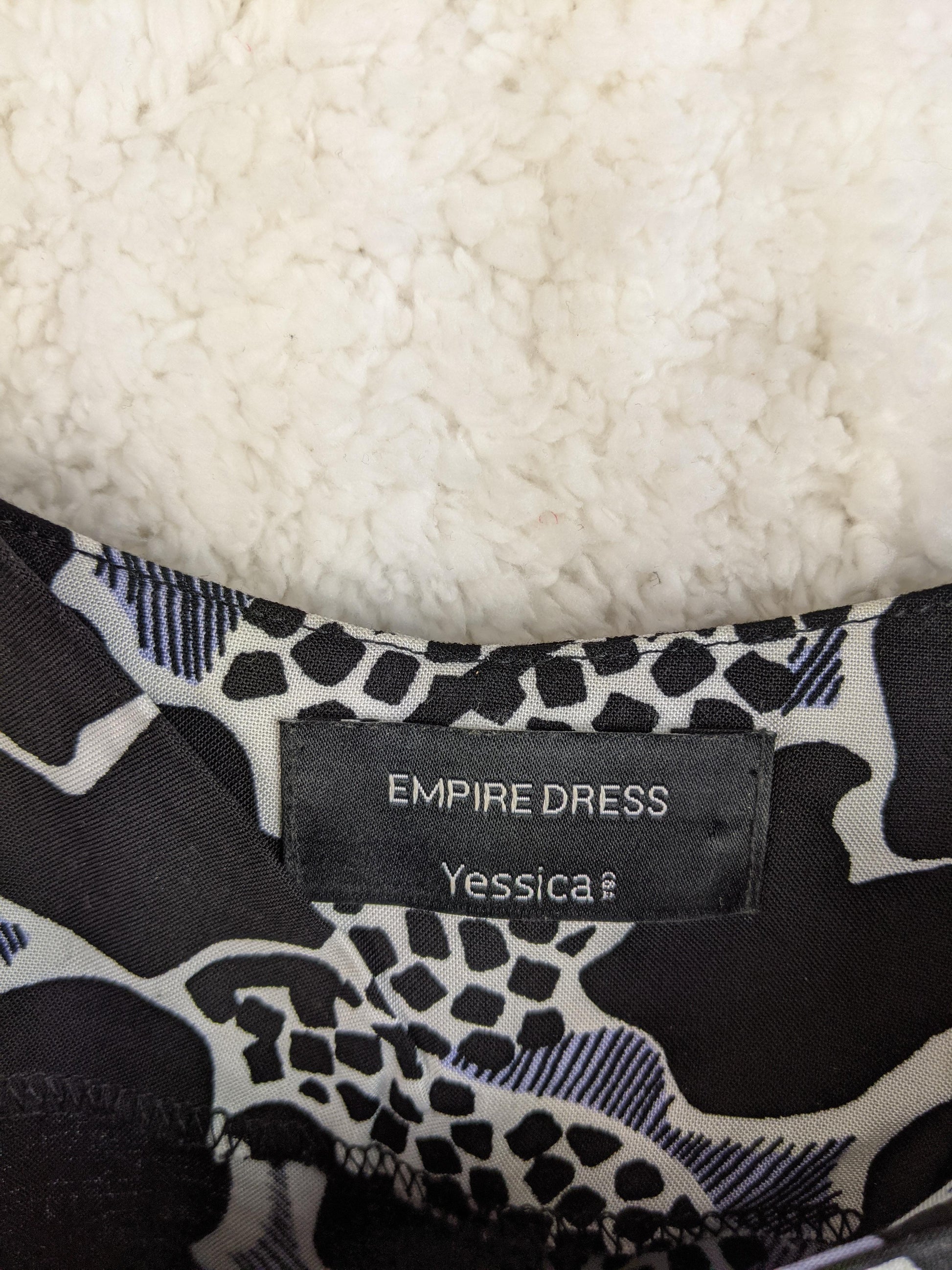 Label of Yessica black floral midi dress