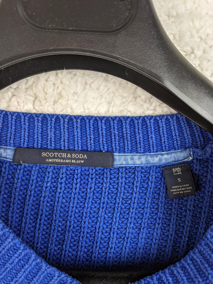 Close-up of Scotch & Soda label on sweater
