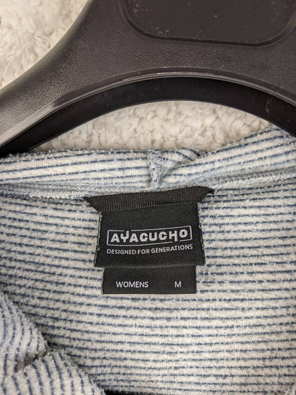 Close-up of Ayacucho brand label on hoodie