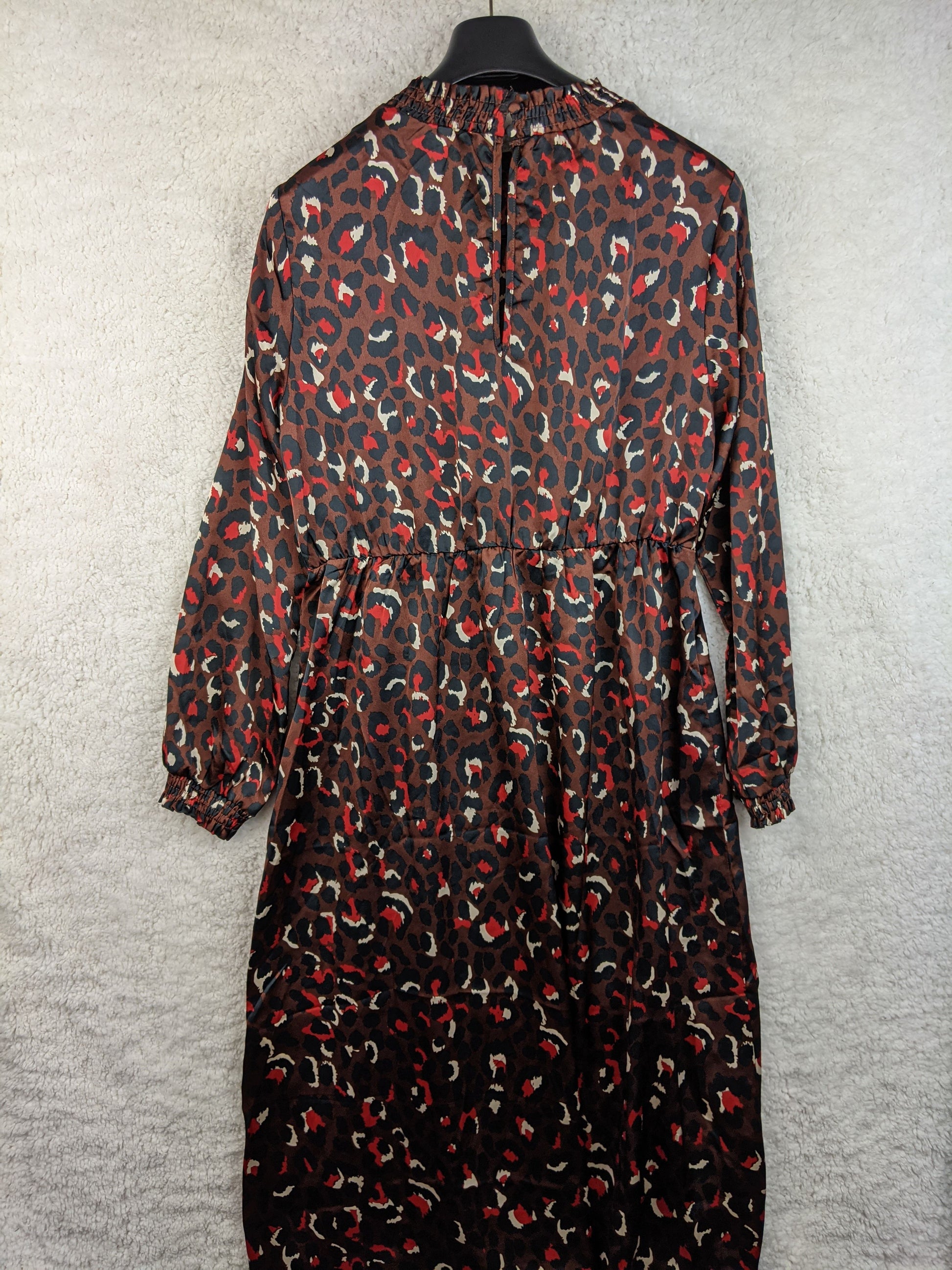 Vila animal print dress back view