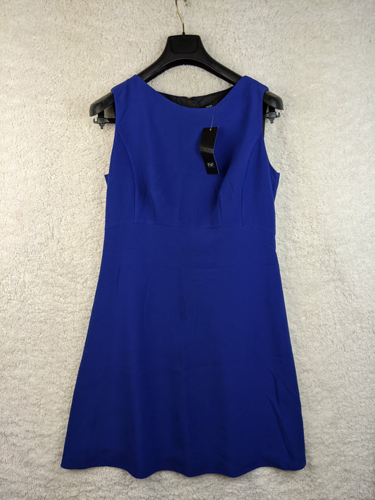 Front view of F&F royal blue sleeveless dress