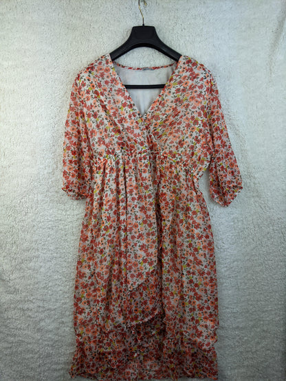 Front view of Zeeman floral print dress