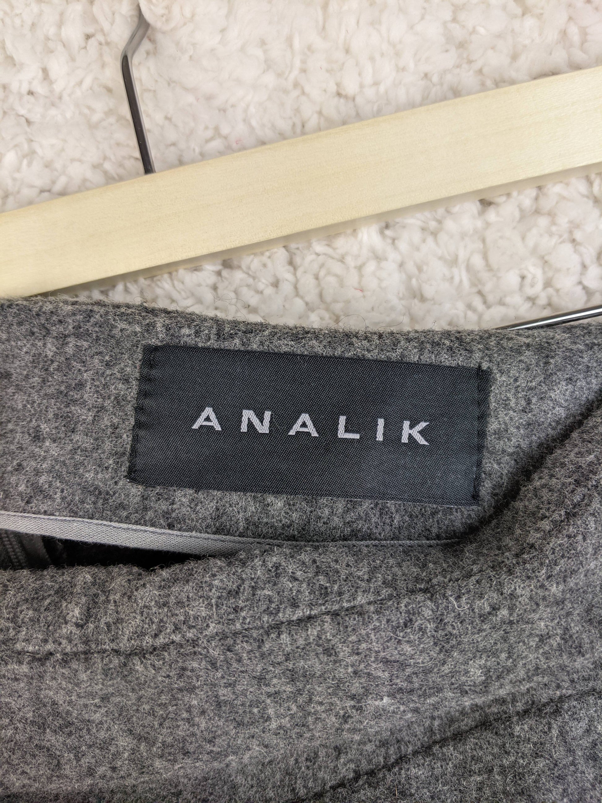 Close-up of Analik label inside skirt