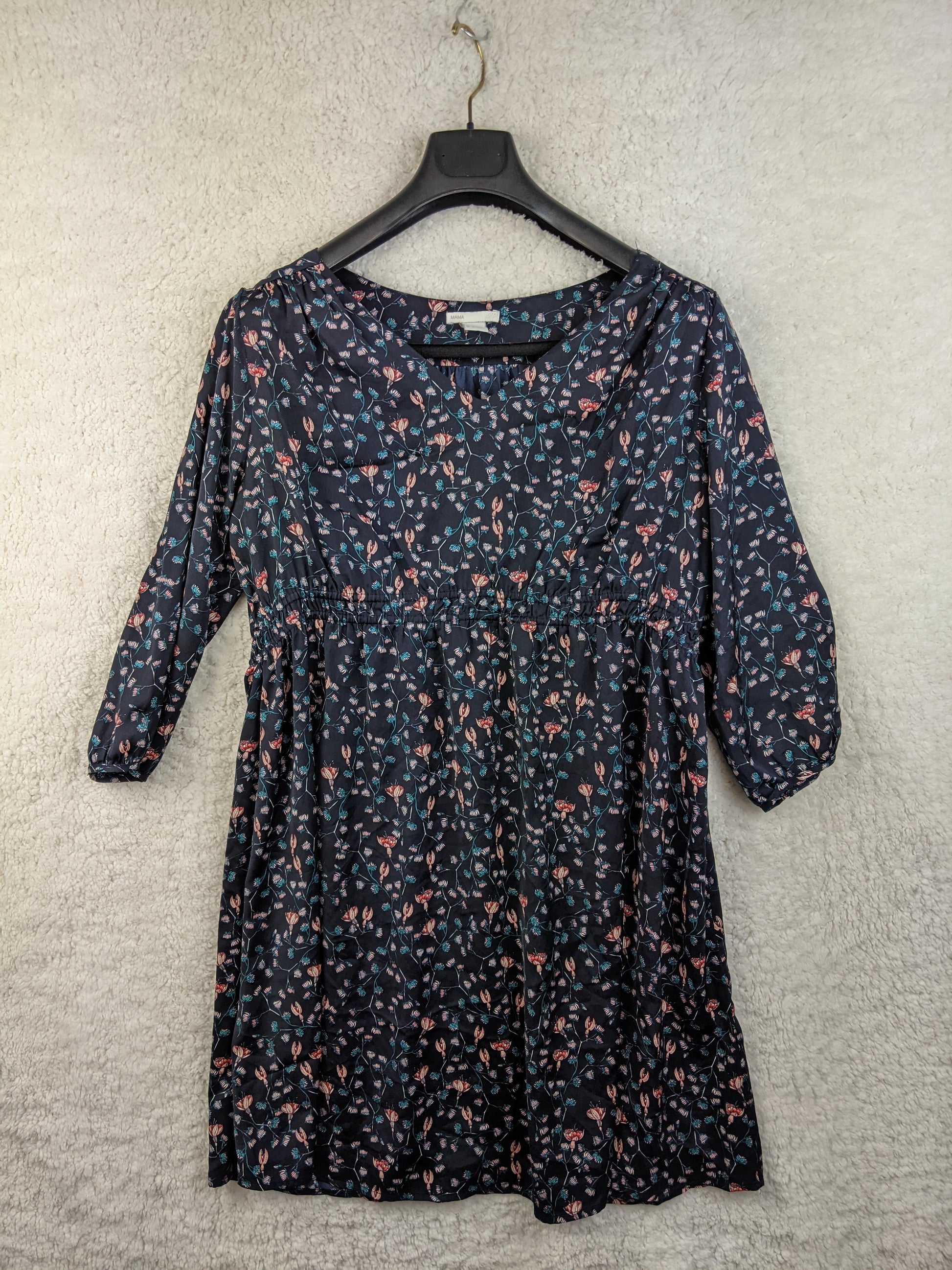 Front view of H&M Mama floral maternity dress