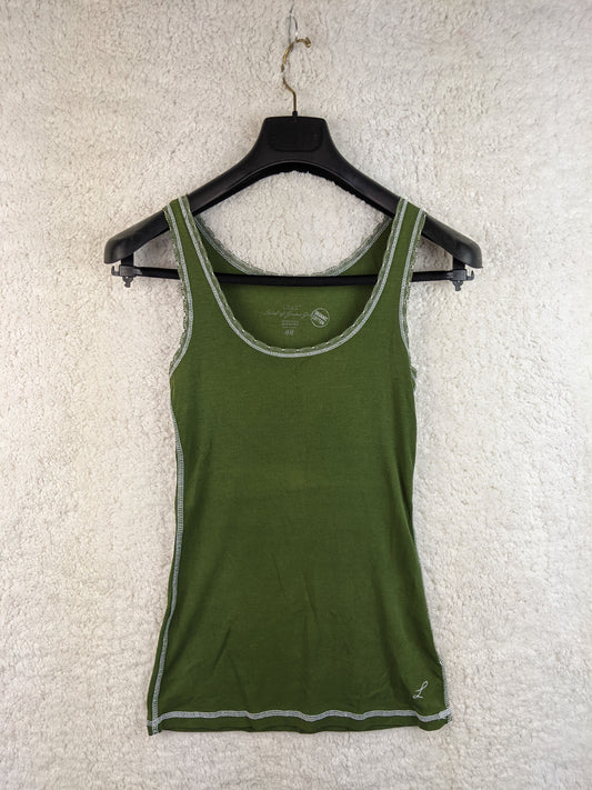 Front view of green tank top