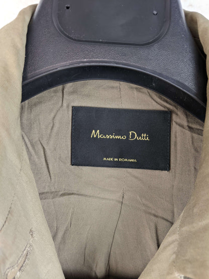 Close-up of Massimo Dutti label inside jacket