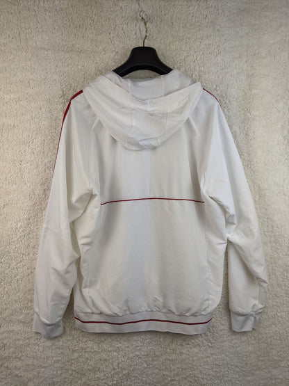 Back view of white Adidas AC Milan jacket