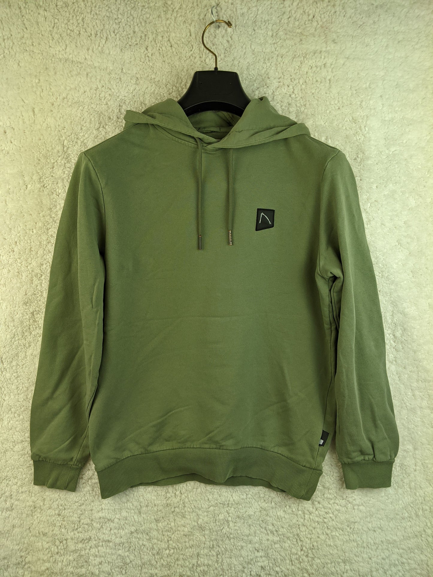 Olive green hoodie front view