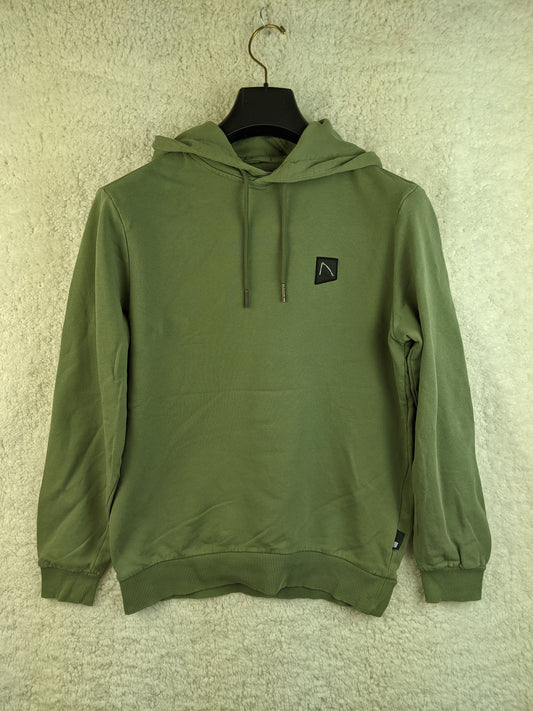 Olive green hoodie front view