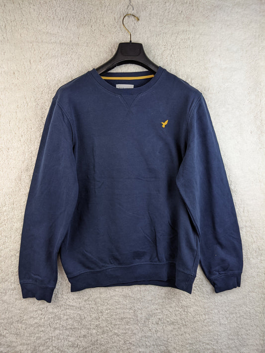 Front view of Pier One navy blue sweatshirt
