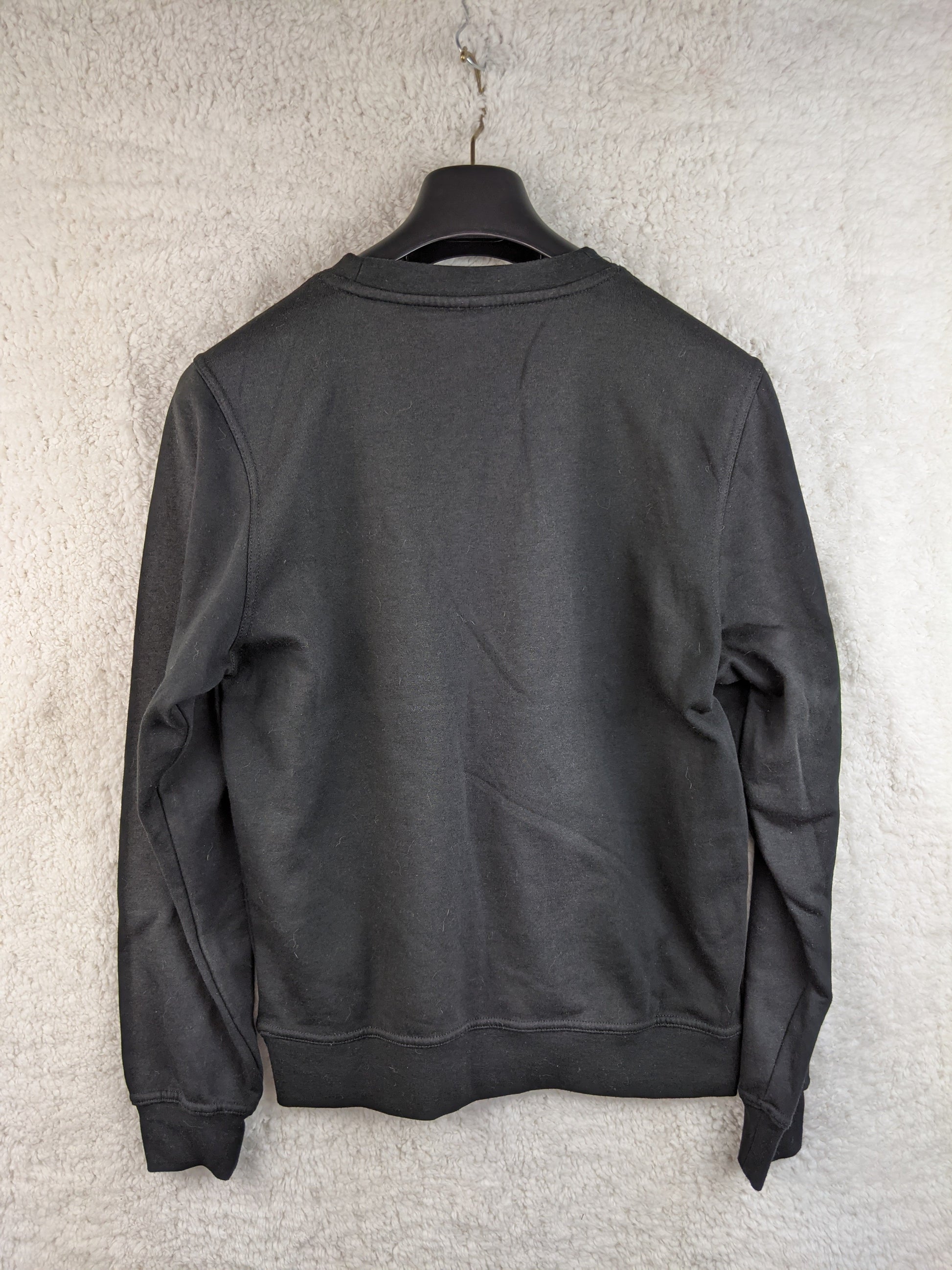 Back view of Clique black graphic sweatshirt