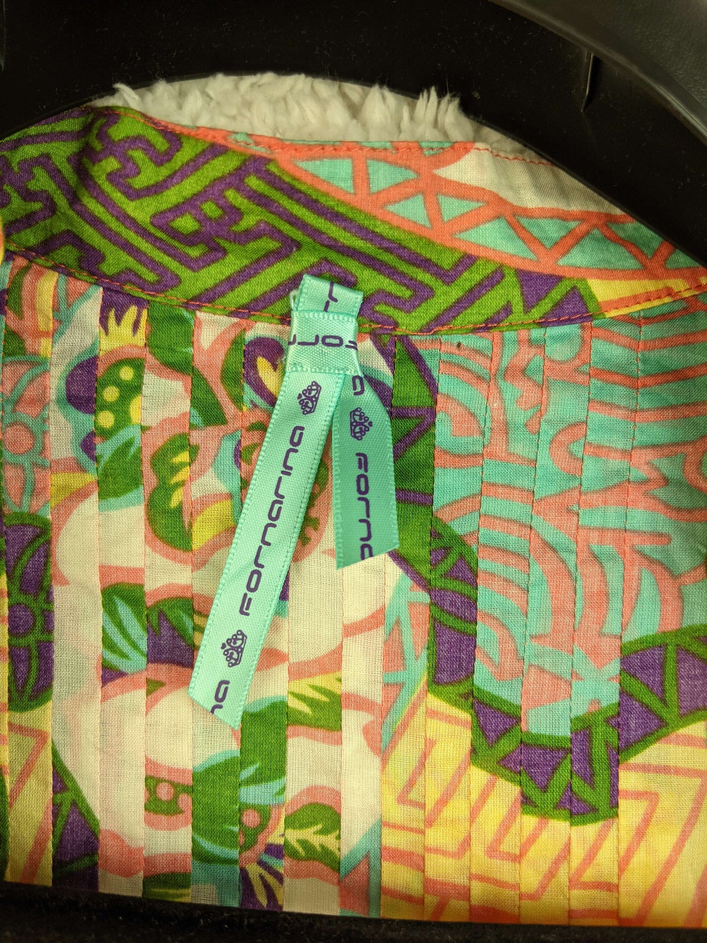 Close-up of Fornarina label on blouse