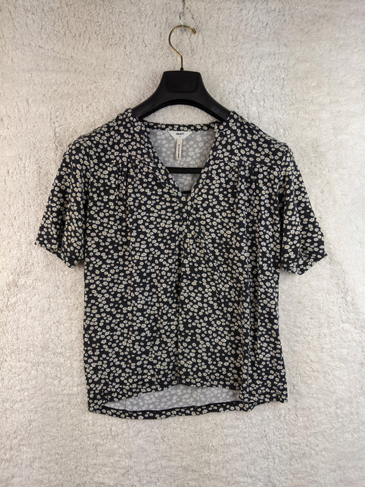 Front view of OBJECT floral print blouse