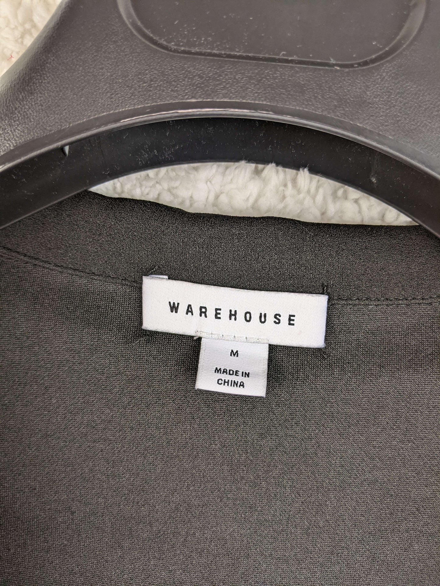 Close-up of Warehouse label