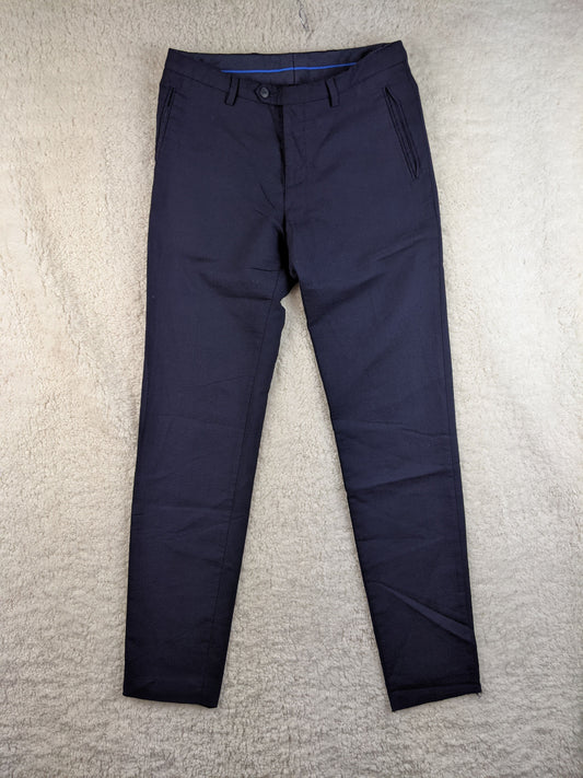 Front view of Zara Man navy chinos