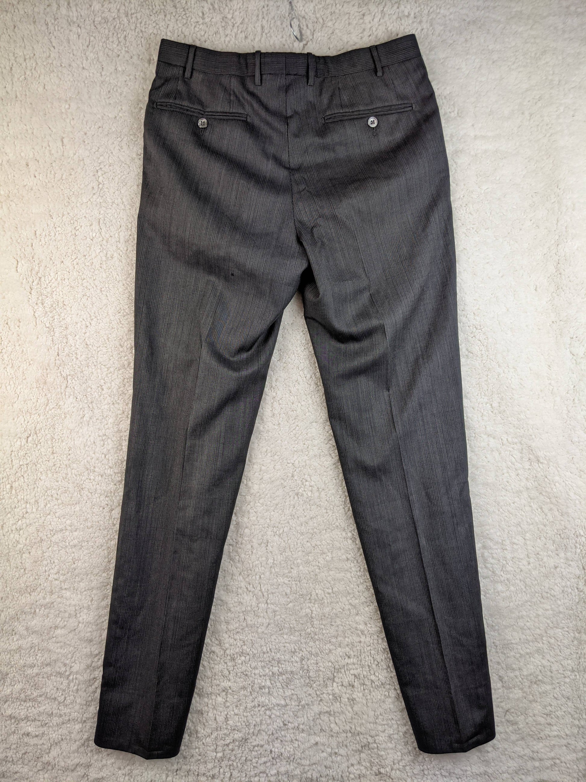 Back view of gray trousers