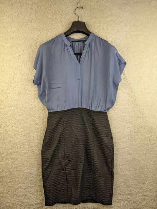 Front view of Steps blue and black dress