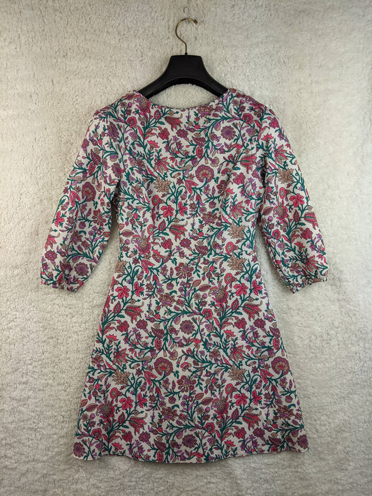 Front view of floral print dress