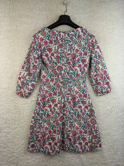 Back view of floral print dress