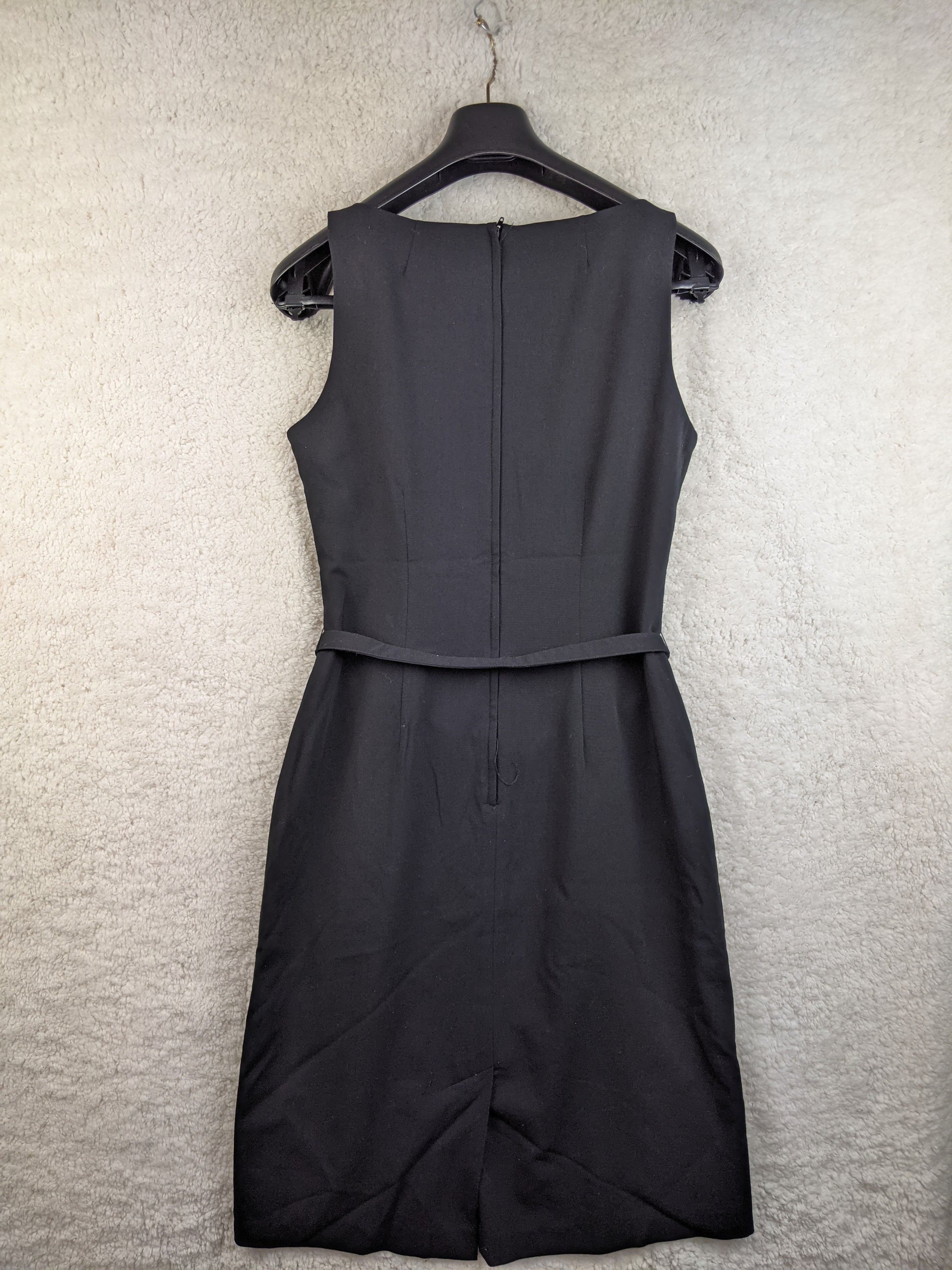 Back view of H&M black sleeveless dress