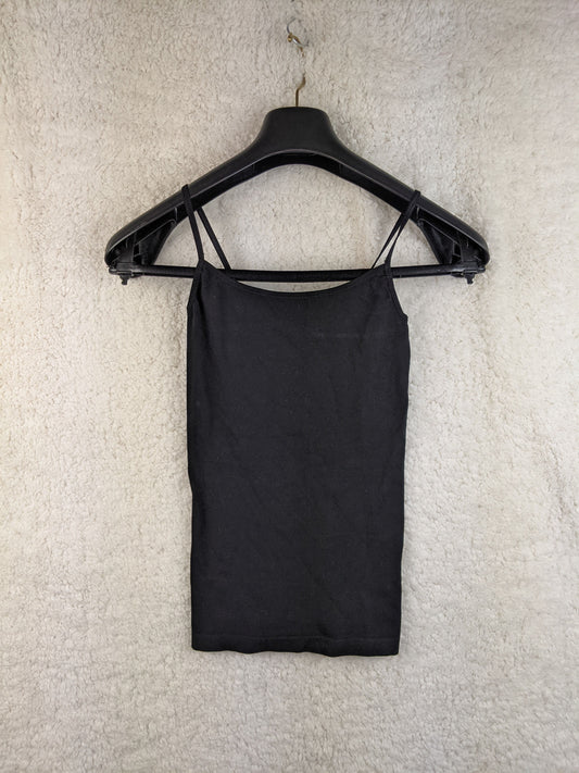 Black spaghetti strap top on hanger