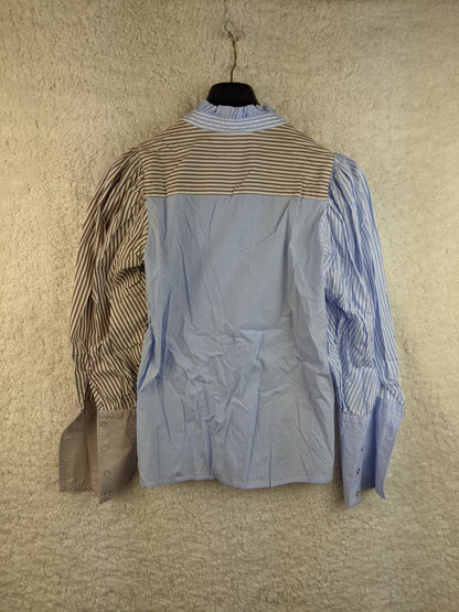 Back view of Co'couture striped shirt