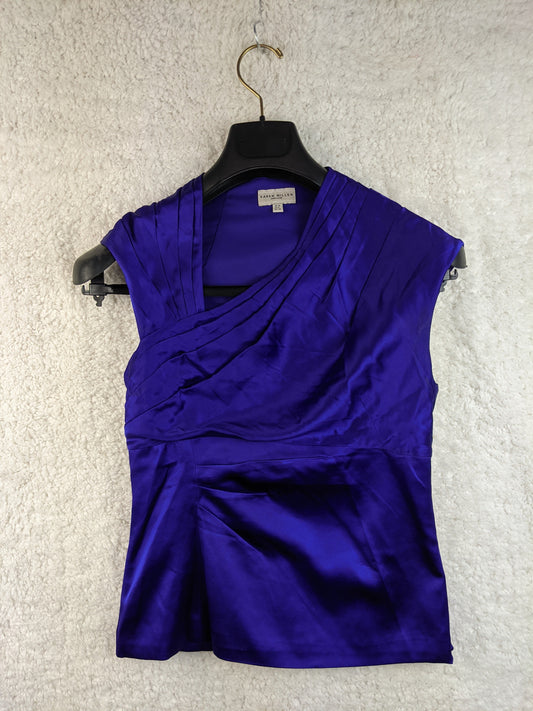 Front view of Karen Millen blue top