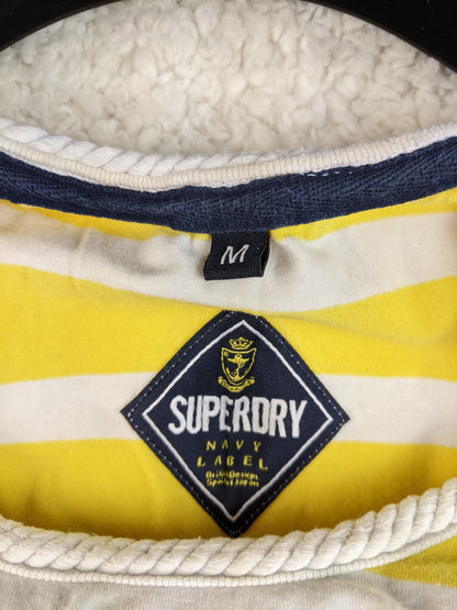 Close-up of Superdry label on tank top