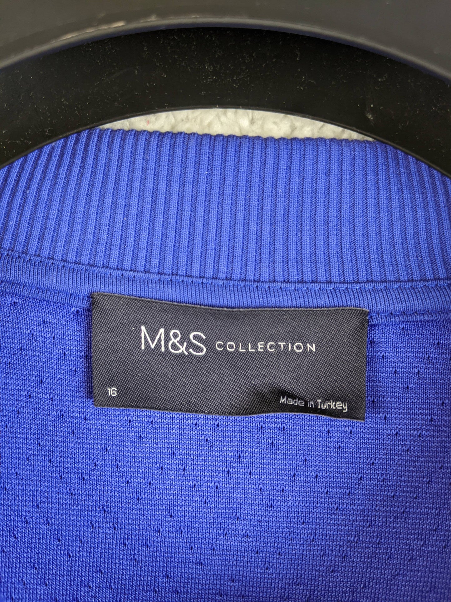Close-up of M&S Collection label