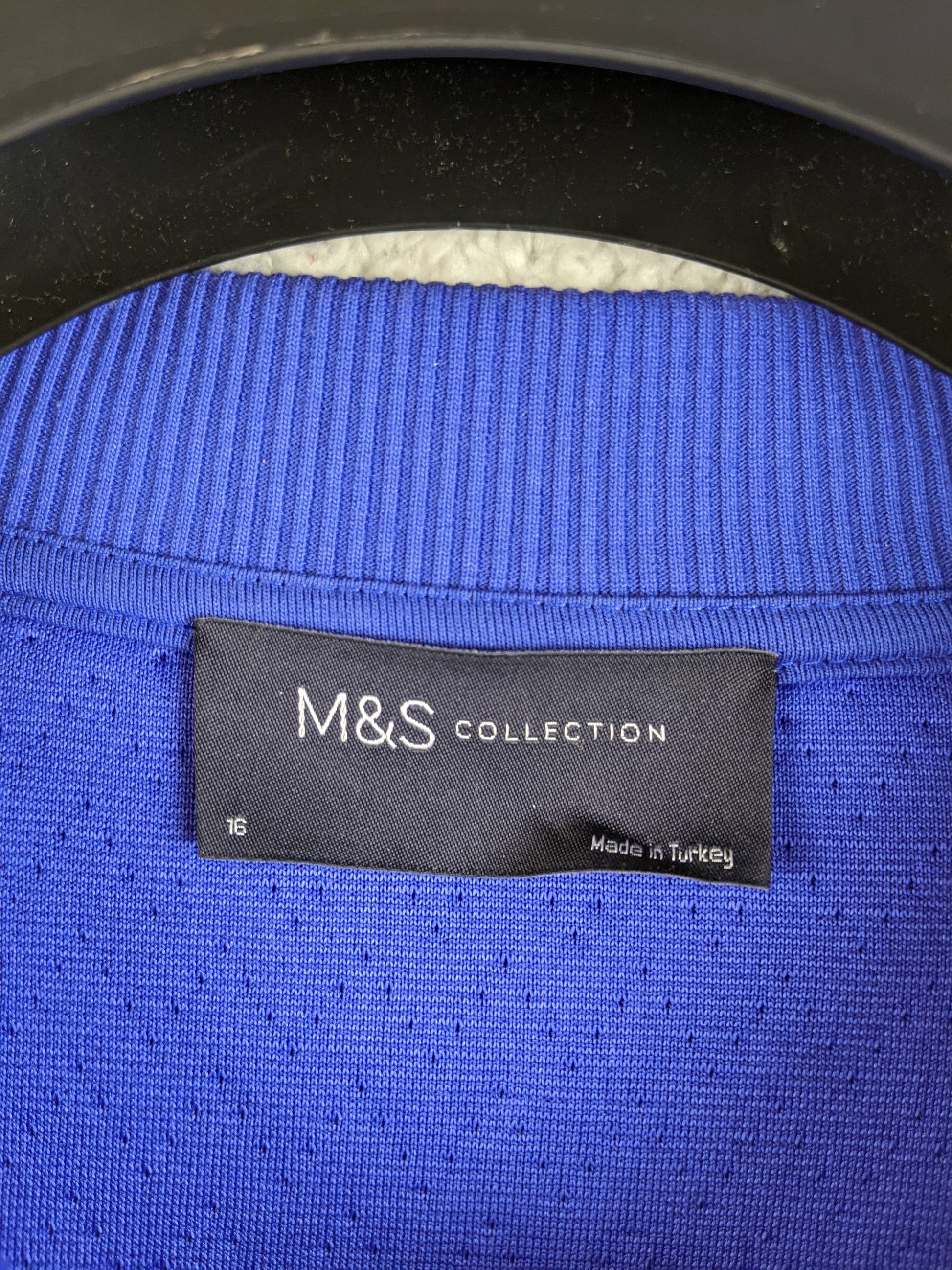 Close-up of M&S Collection label