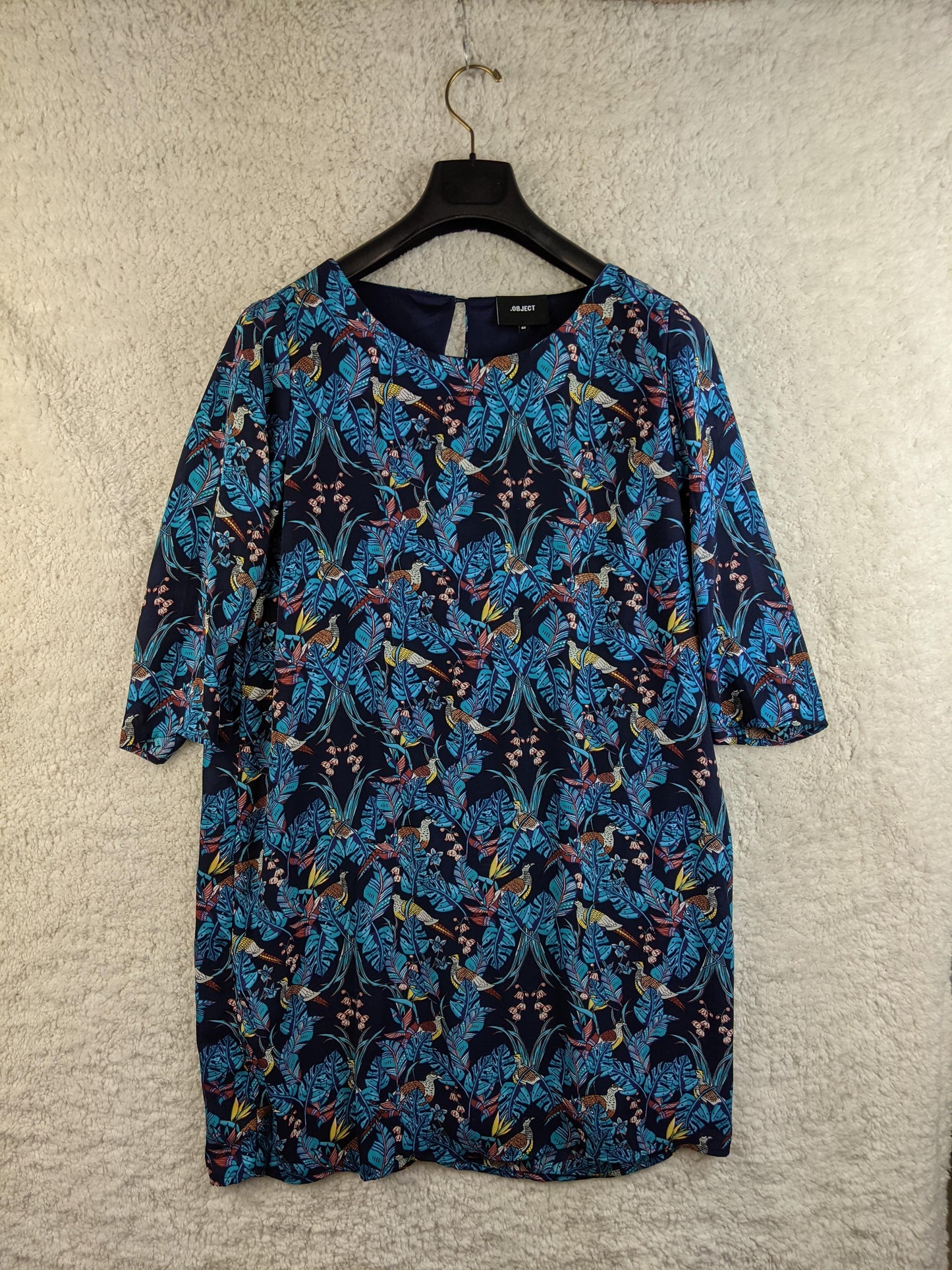 Front view of Object floral print dress