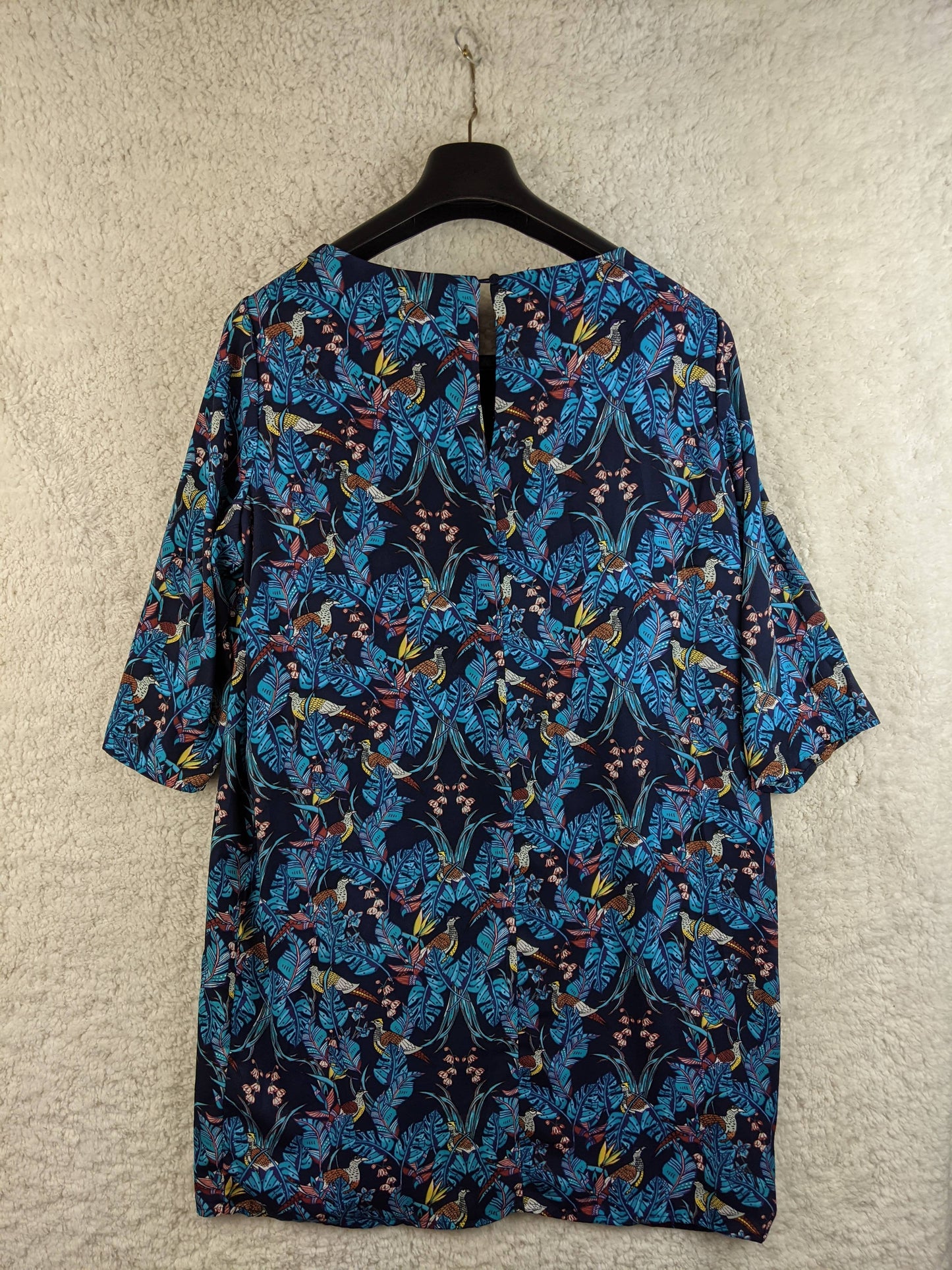 Back view of Object floral print dress