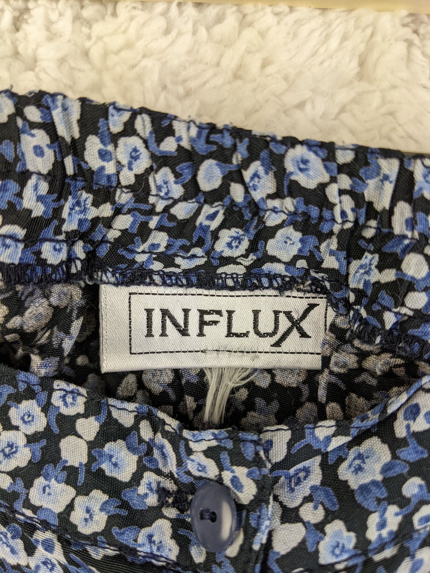 Influx brand label close-up