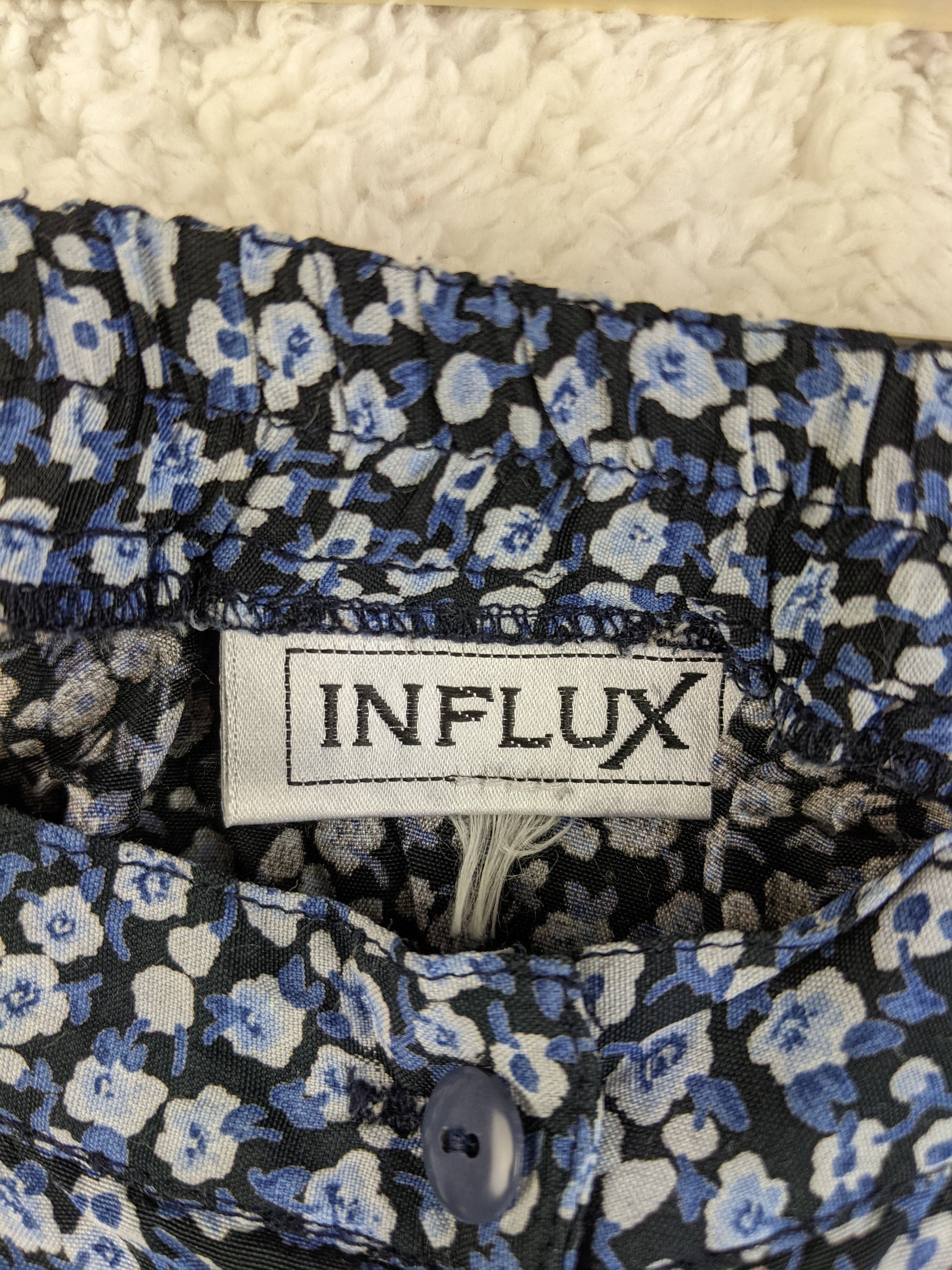 Influx brand label close-up