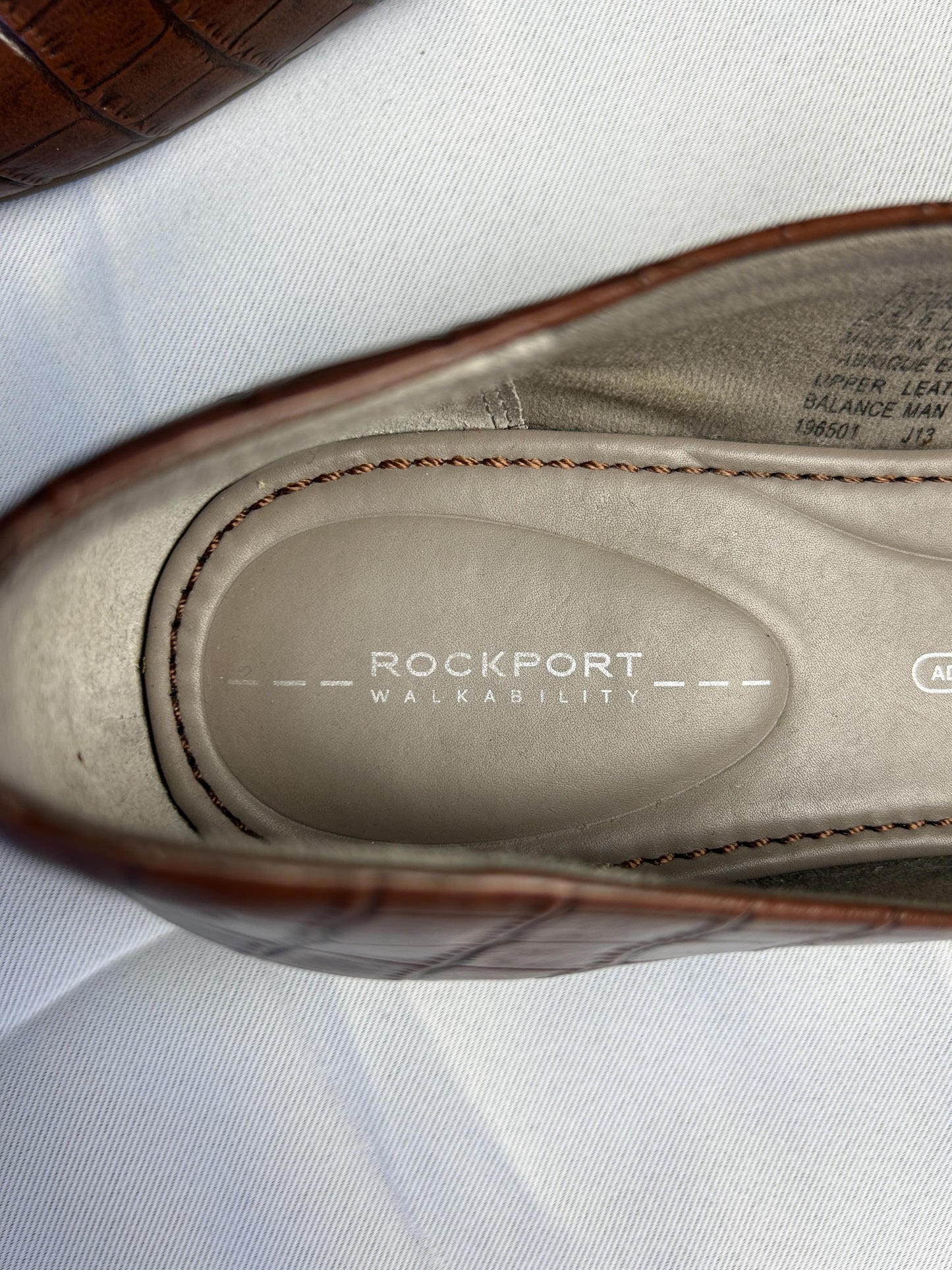 Close-up of Rockport insole
