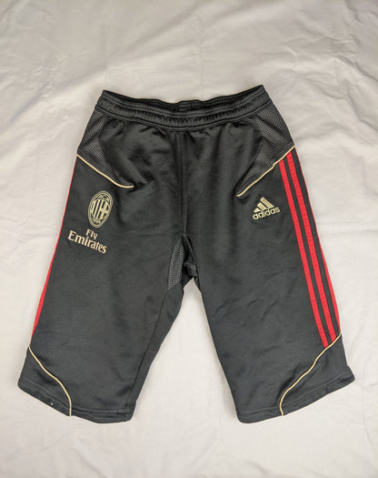 Front view of Adidas AC Milan black training shorts