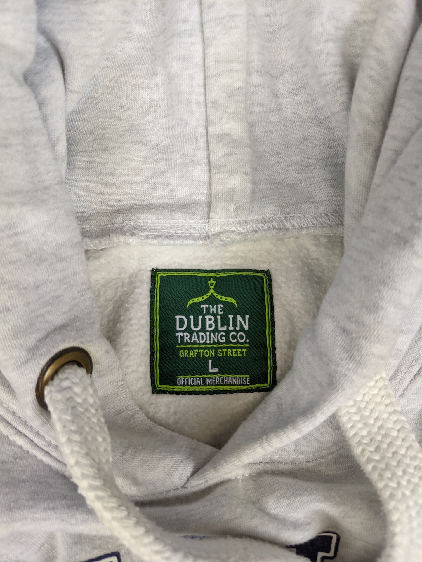 Close-up of Dublin Trading Co. label