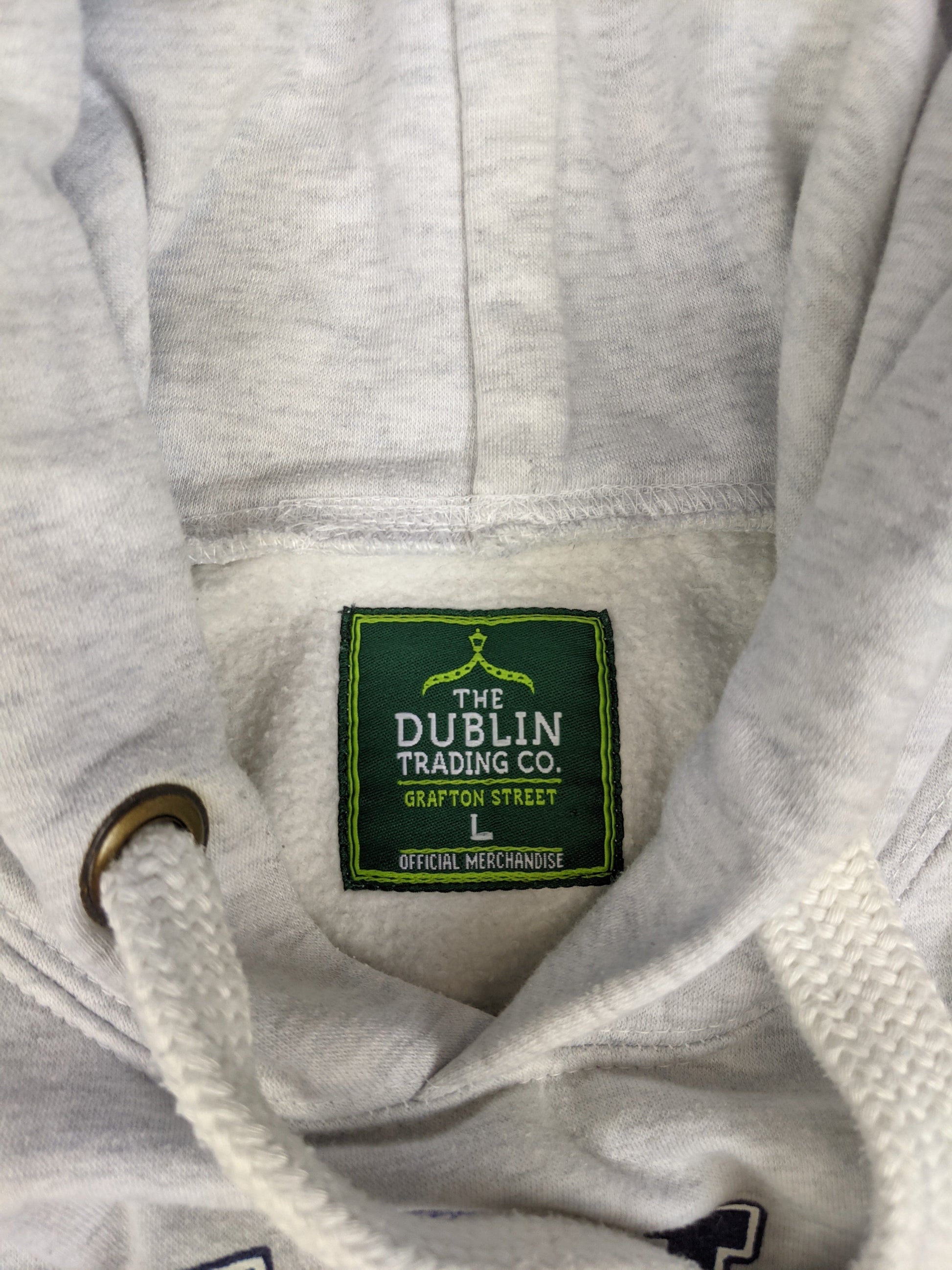 Close-up of Dublin Trading Co. label